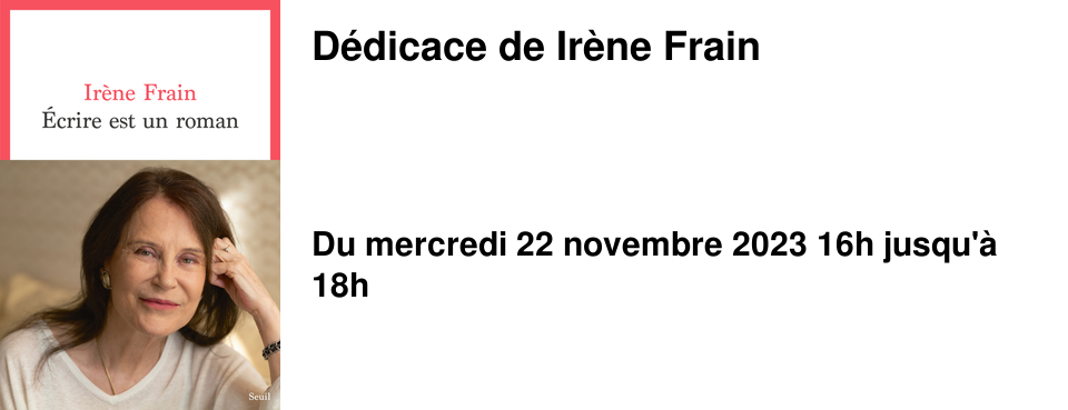 D�dicace de Ir�ne Frain